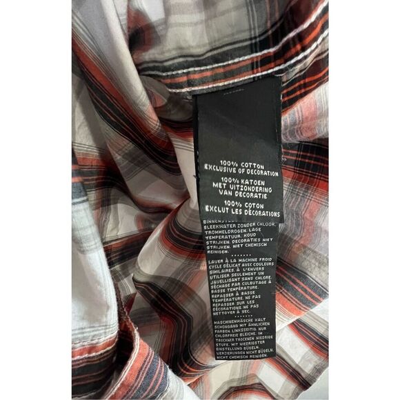 Harley Davidson Button Up Short Sleeve Shirt With Genuine Oil Patches - Picture 7 of 7